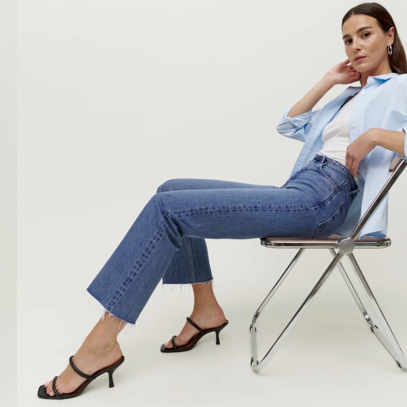 Reformation Mariah cut off waistband straight leg jeans - Picture 2 of 5